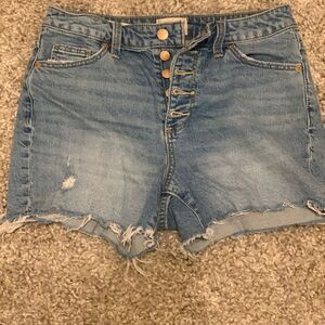 Distressed Denim Shorts